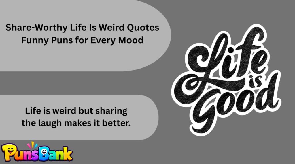 Share-Worthy Life Is Weird Quotes Funny Puns for Every Mood