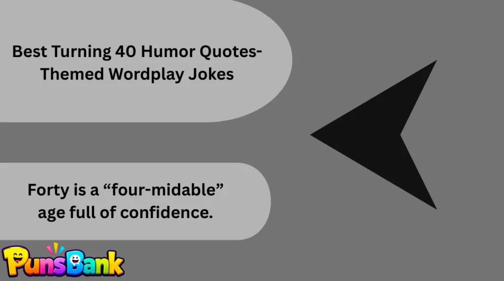 Best Turning 40 Humor Quotes-Themed Wordplay Jokes