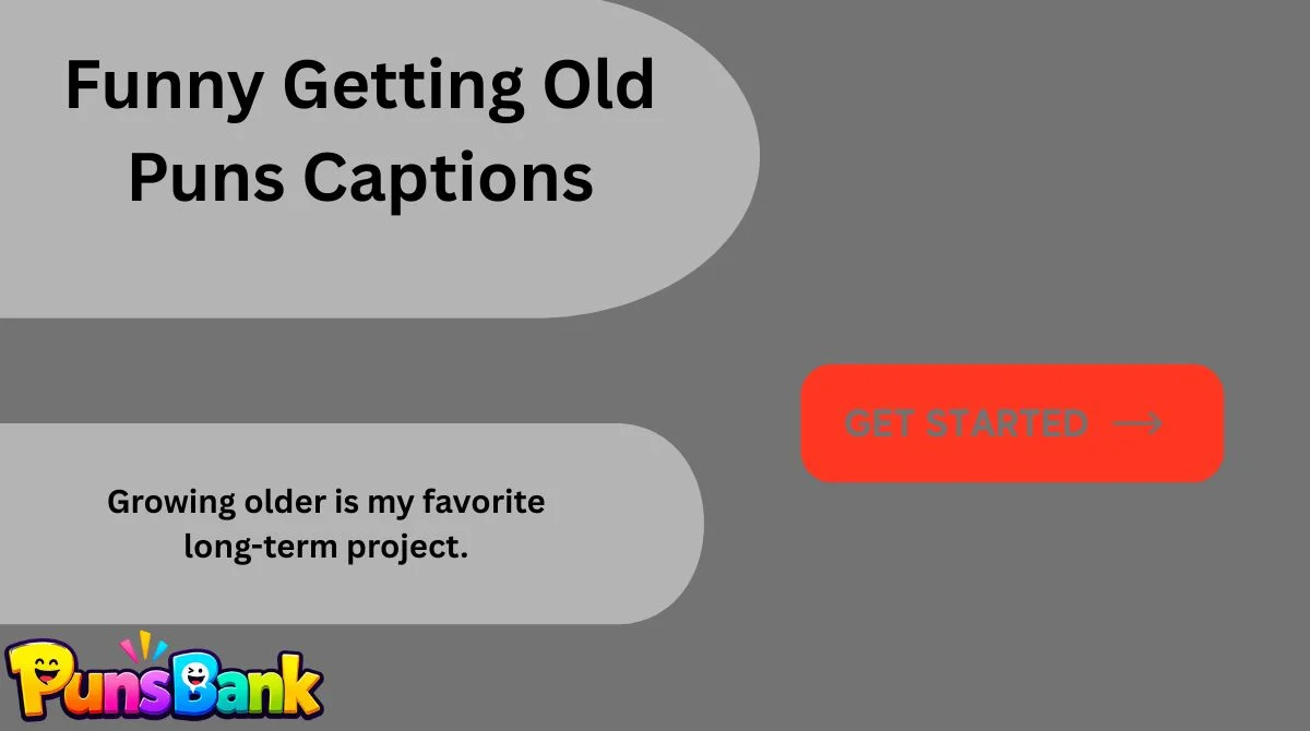 Funny Getting Old Puns Captions