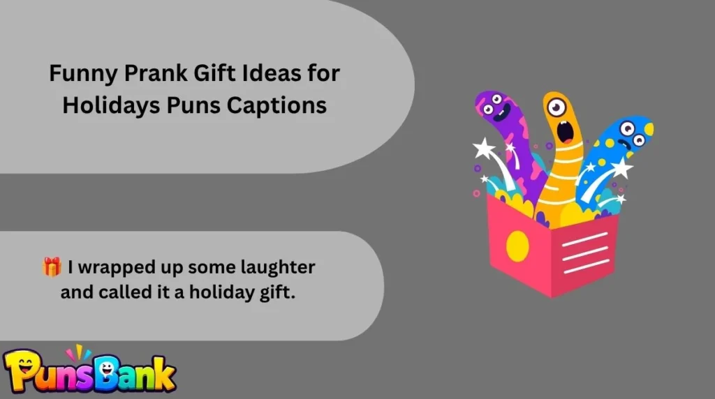 Funny Prank Gift Ideas for Holidays Puns Captions