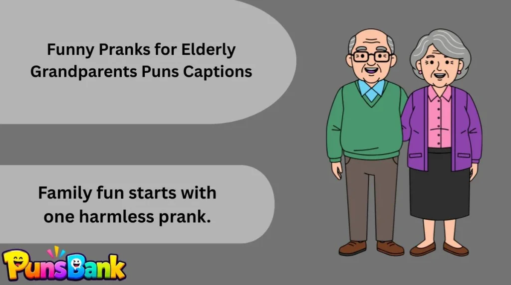 Funny Pranks for Elderly Grandparents Puns Captions