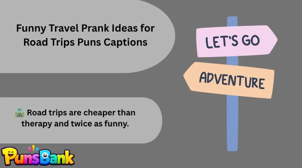 Funny Travel Prank Ideas for Road Trips Puns Captions
