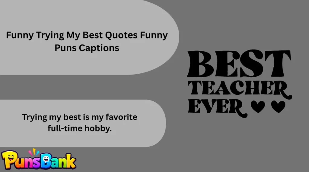 Funny Trying My Best Quotes Funny Puns Captions