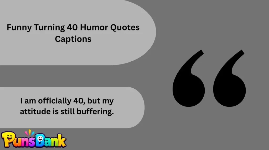 Funny Turning 40 Humor Quotes Captions