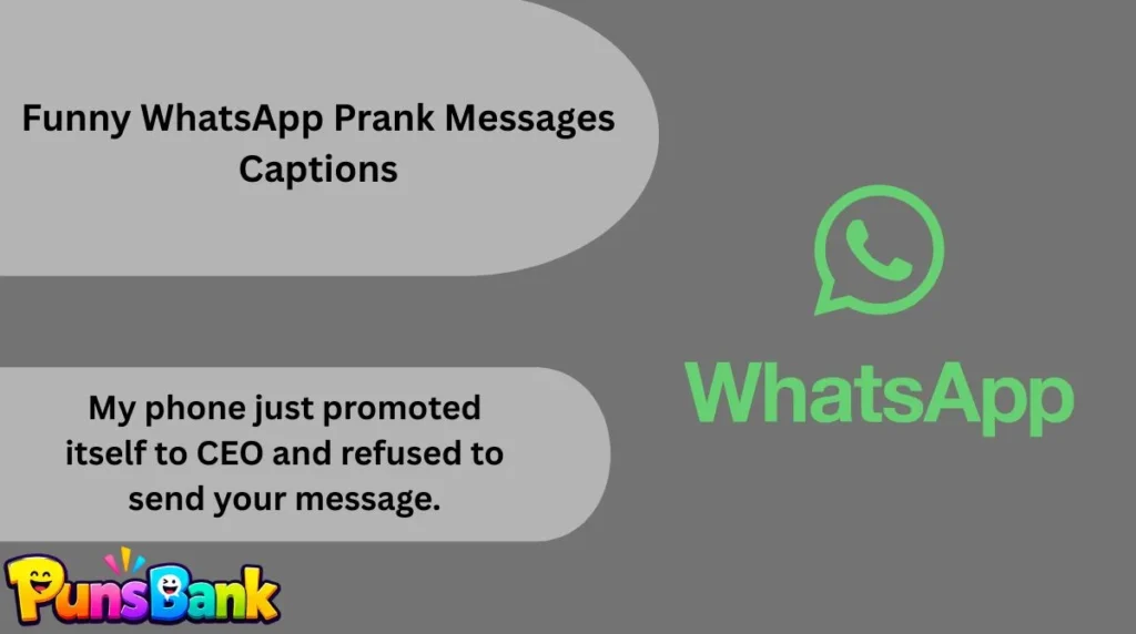Funny WhatsApp Prank Messages Captions