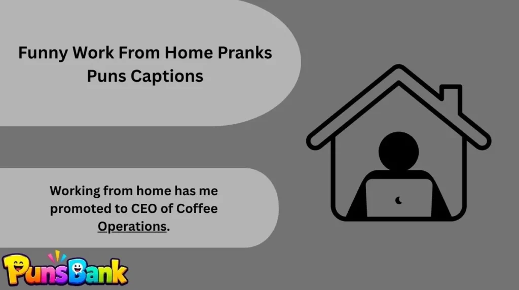 Funny Work From Home Pranks Puns Captions