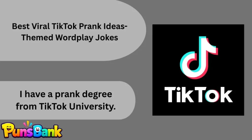 Best Viral TikTok Prank Ideas-Themed Wordplay Jokes