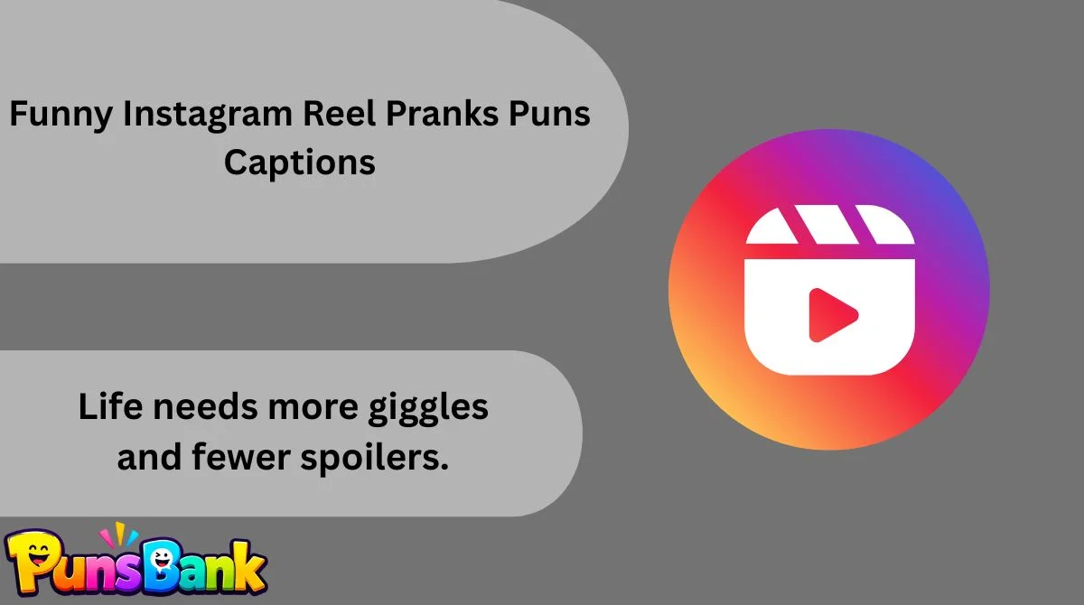 Funny Instagram Reel Pranks Puns Captions