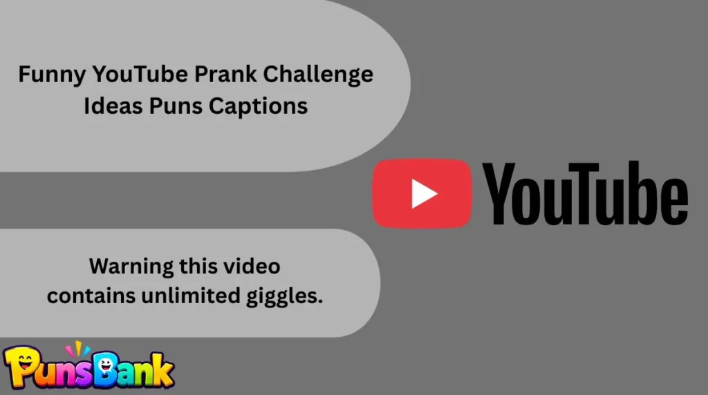 Funny YouTube Prank Challenge Ideas Puns Captions