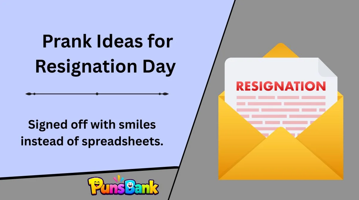 Prank Ideas for Resignation Day